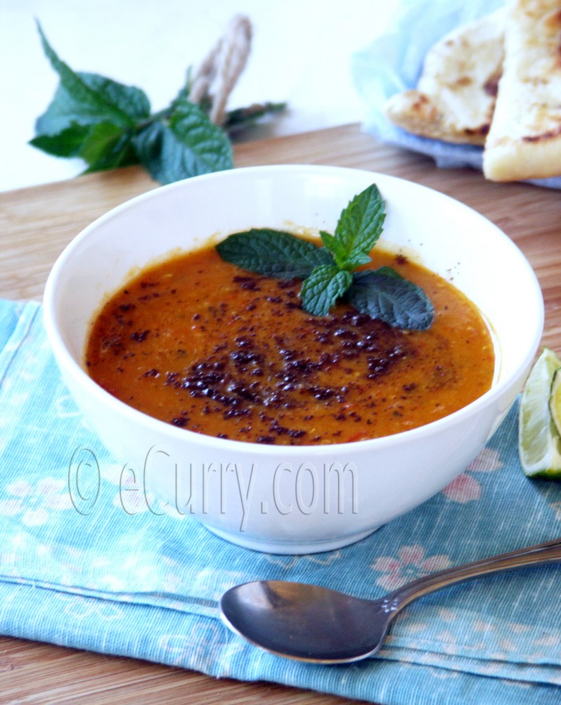 Turkish Red Lentil Soup with Sumac | eCurry - The Recipe Blog