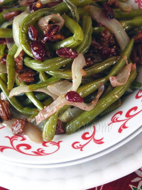 Beans with Pecans and Cranberries